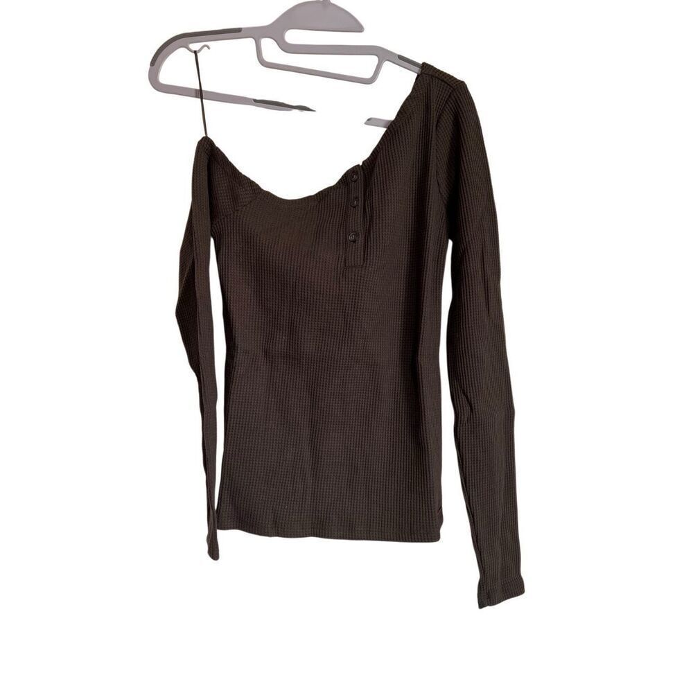 N.Philanthropy EEROāTop Womensā Size XS Chocolate Asymmetrical One Shoulder NWT